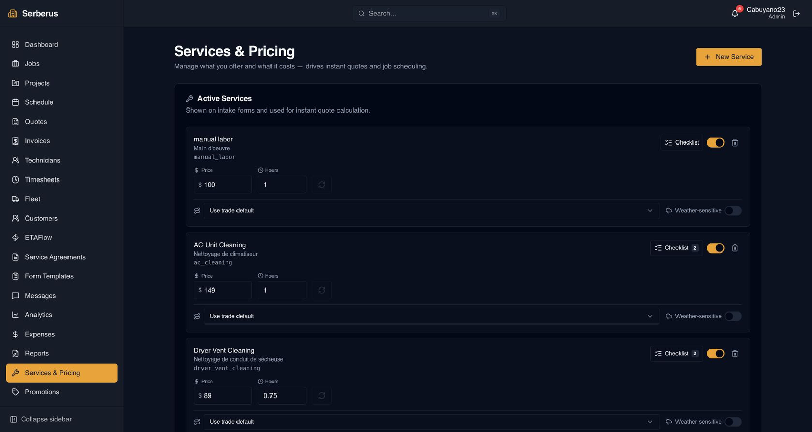 Customer Experience in Serberus